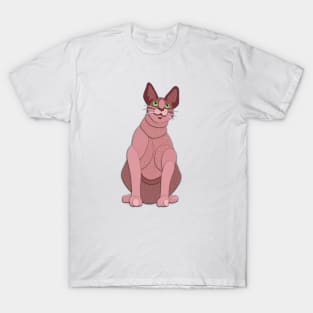Paper Cut Cats Series! Hairless Cat T-Shirt